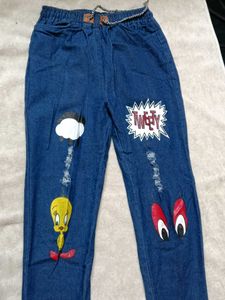 Cute Tweety Looney Tunes Denim Jeans