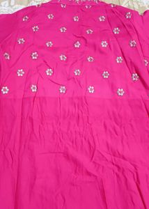 New Stunning Pink Embroidered Floor Length kurta