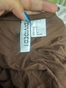 H&amp;M Divided Brown Basic Top