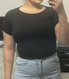 Black Crop Top/ Baby Tee