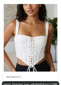 White Lace Corset Top