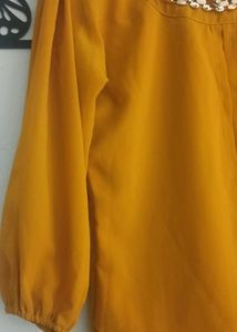 Mustard Yellow Embellished top