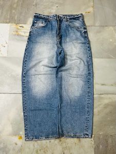pull and bear baggy blue denim jeans