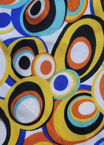 Retro Circle Print Flared Pants