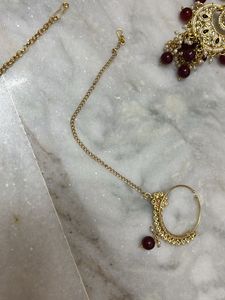 Stunning Kundan &amp; Pearl Bridal Jewelry Set