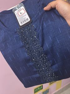 Elegant Blue Striped Kurta