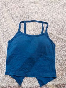 Blue Crop Top