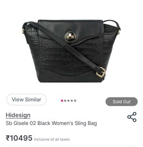 Chic Black Crocodile-Embossed Crossbody Bag
