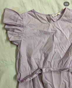 Lavender Ruffled Midi Dress