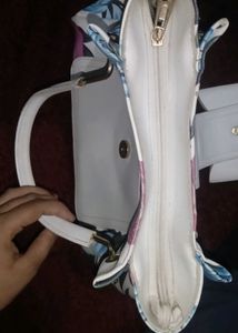 White Floral Bow Handbag+freegift 🎁🎀