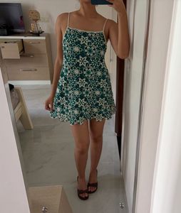 Zara Crochet Floral Mini Dress