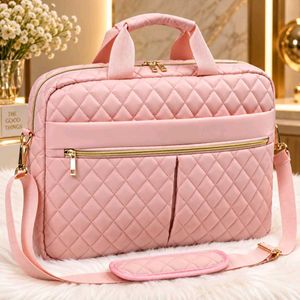 IMPORTED PREMIUM QUALITY QUILTED PINK LAPTOP BAG