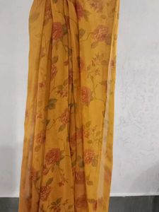 Vintage Floral Yellow dupatta
