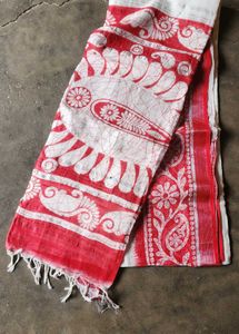 Hand Block Printed  lilin cooton Saree