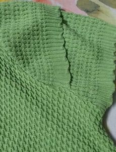 Vibrant Green Textured Knit Top