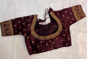 Elegant Purple Embroidered Blouse