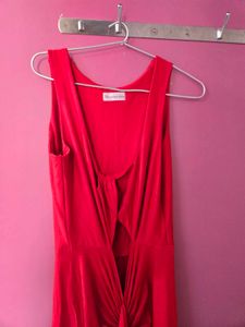 Stunning Red brynne drape dress