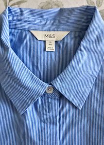 Chic Blue Button-Up Shirt