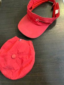 Red 2 in 1 Convertible Cap