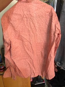 Men's Pink Dotted Casual Shirt