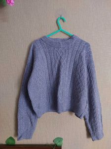 Cozy Lavender Cropped Sweater