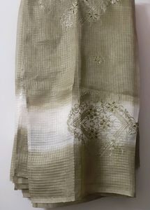 🆕️🆕️ Olive Green Kota Saree