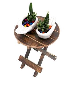 Foldable Wooden Stool (Set of 2)
