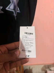 Black T-Shirt with Star Graphic