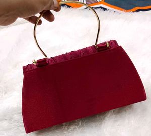 Elegant Ruched Maroon Clutch
