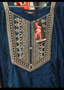 Elegant Teal Embroidered Kurta