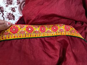 Beautiful Border Work Saree with blouse size 34