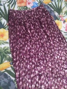Elegant Floral Pleated Maxi Skirt