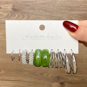 Chic Hoop Earrings Set - 5 Pairs