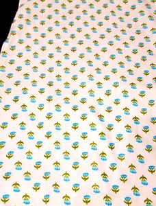 Handmade Blue flower print  short kurti/Dress ( Br
