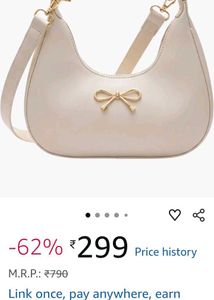 Chic Cream Hobo Bag with Bow Detail