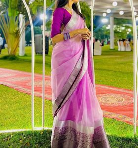 Elegant Lavender Saree  with blouse