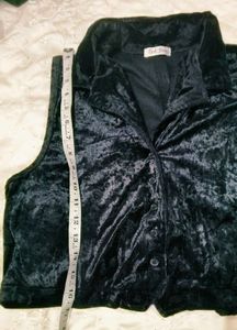 Elegant Black Velvet Vest
