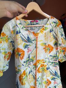 Vibrant Floral Print Kurta