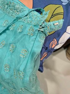Elegant Teal Embroidered Lehenga Choli
