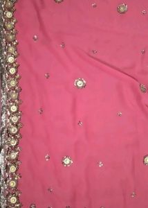 Georgette Stone And Sequins Saree