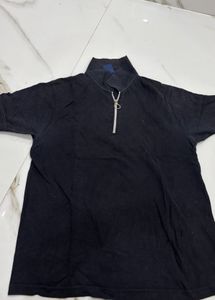 Ralph Lauren Black Zip Polo Top