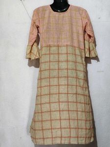 Checked cotton Kurta