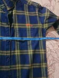 Checked Blue Flannel Shirt