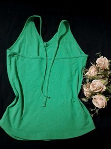 Green Halter Neck Tank Top