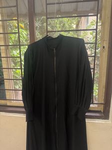 New Black Abaya  with Zipper
