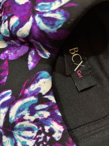 Imported Women's Black Floral Print Dress