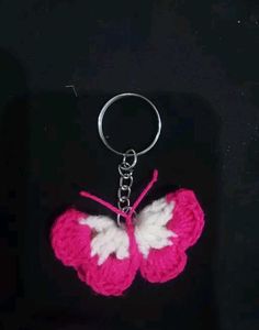 Crochet butterfly keychain pack of 1