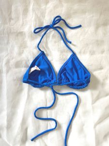 Vibrant Blue Triangle Bikini Top