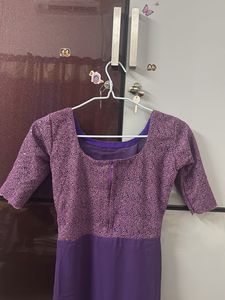 Elegant Purple Sequin Gown