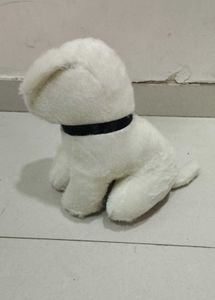 Cute White Plush Puppy